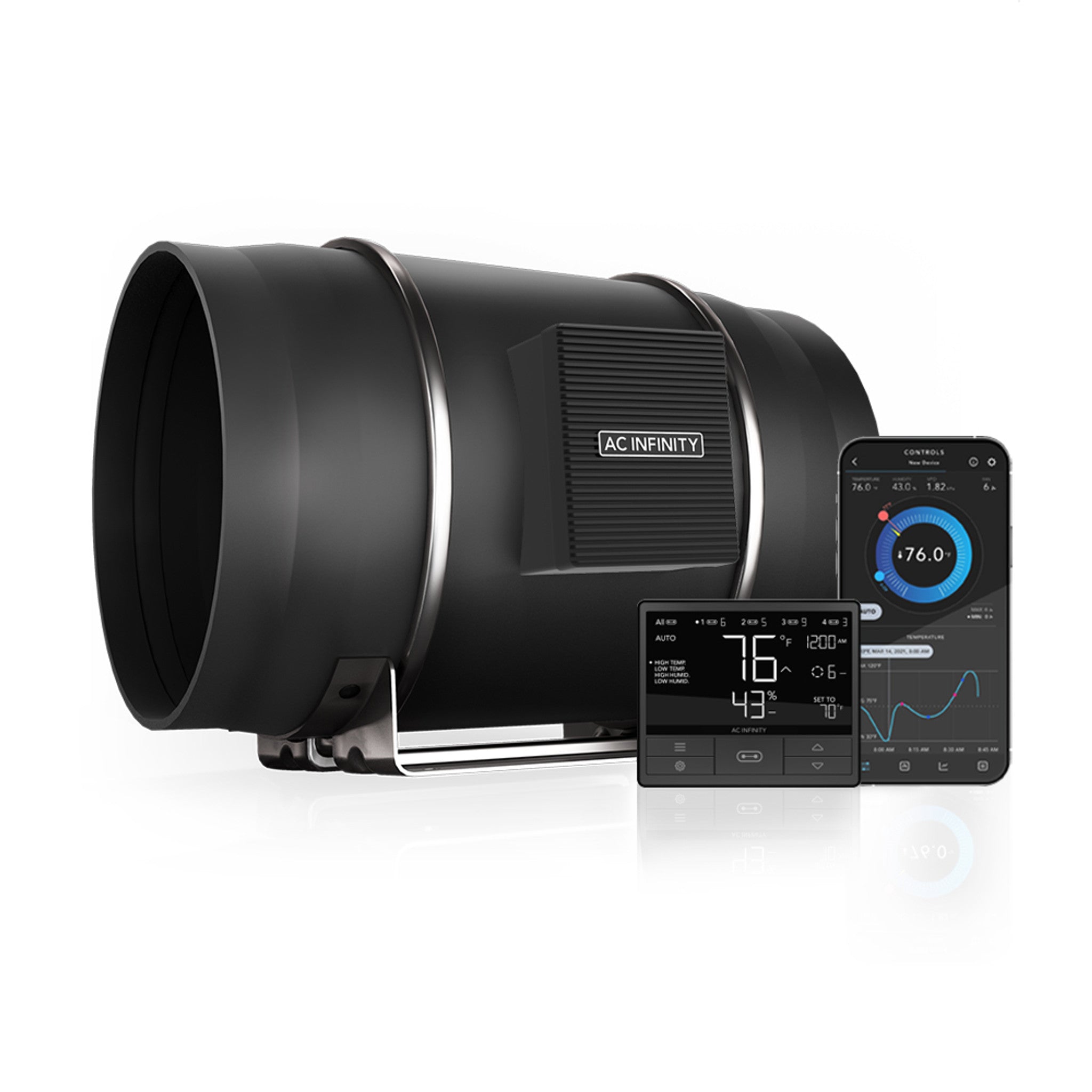 Cloudline T10 kanalvifte med smart kontroller 250 mm