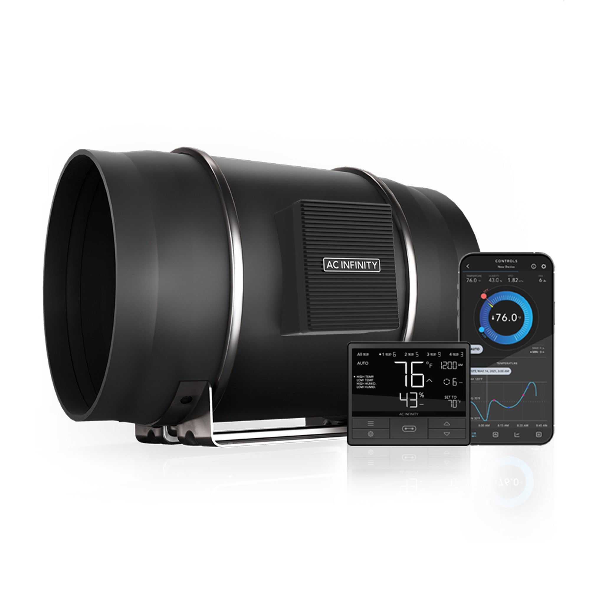 Cloudline T12 kanalvifte med smart kontroller 300 mm