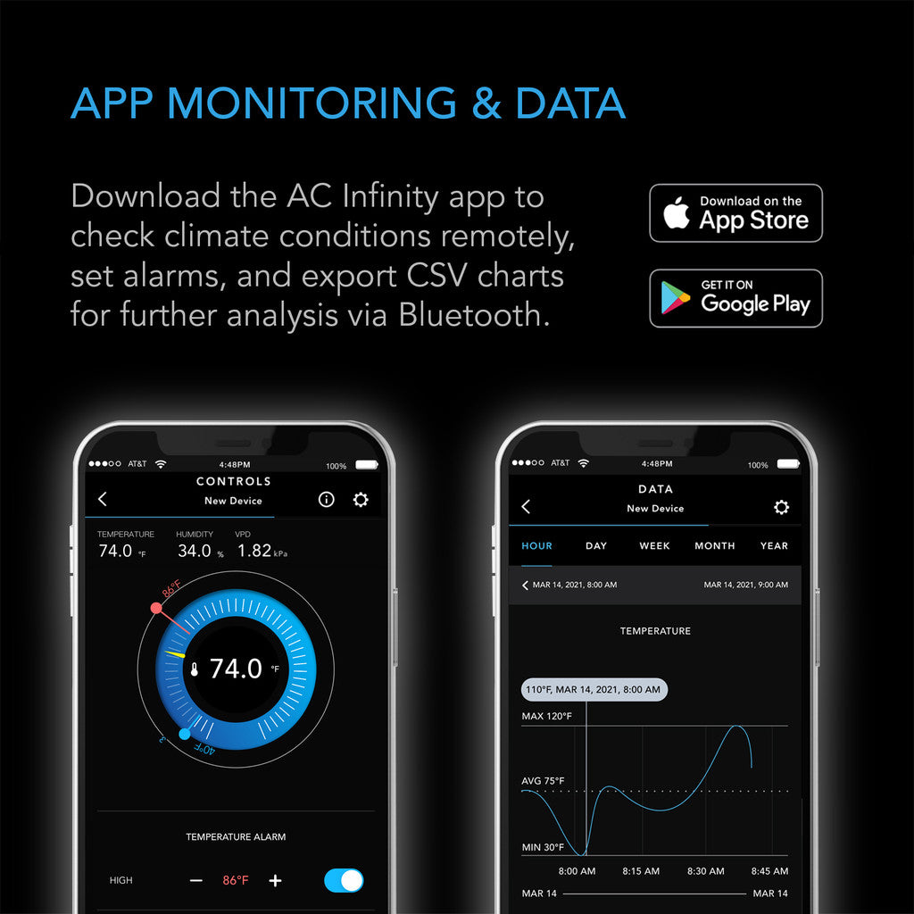 Cloudcom A1 smart thermo-hygrometer med data app - smartvekst.no