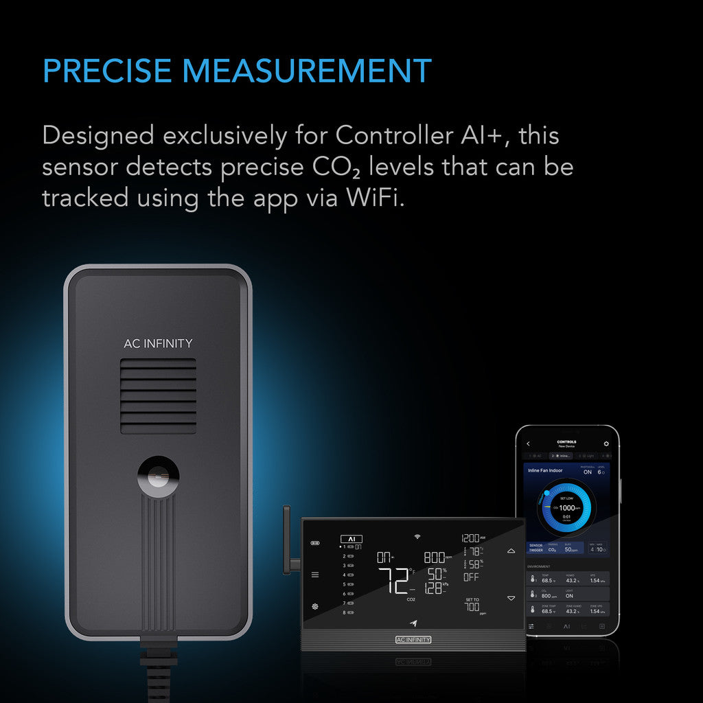 CO2- og lyssensor for Smartkontroller AI+ - Smartvekst.no
