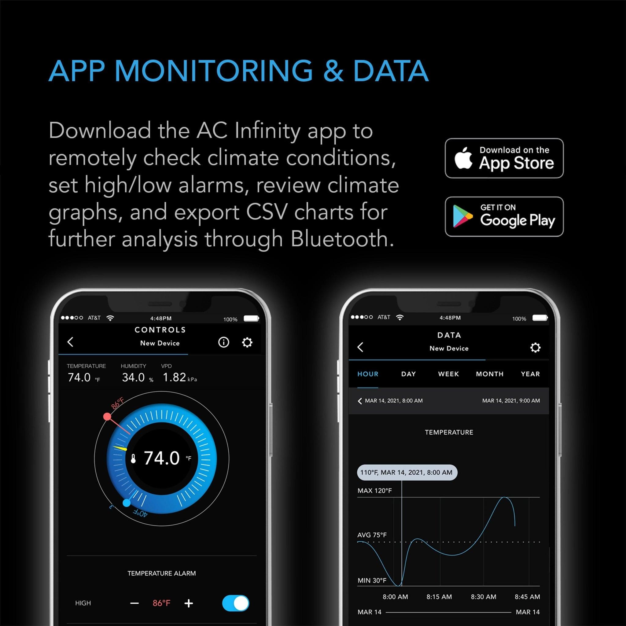 Cloudcom B2 Smart thermo-hygrometer med data app - smartvekst.no