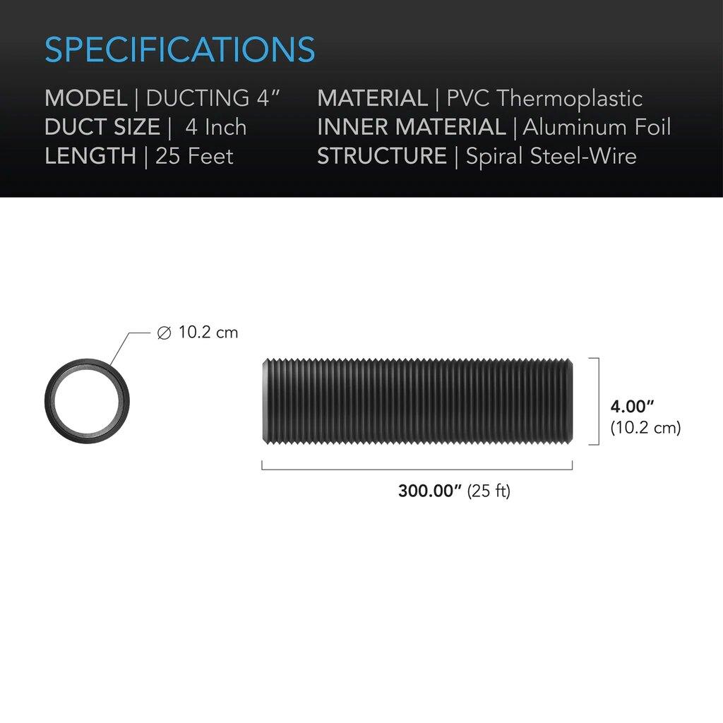 Ventilasjonsslange 100 mm L-7.5 m - smartvekst.no