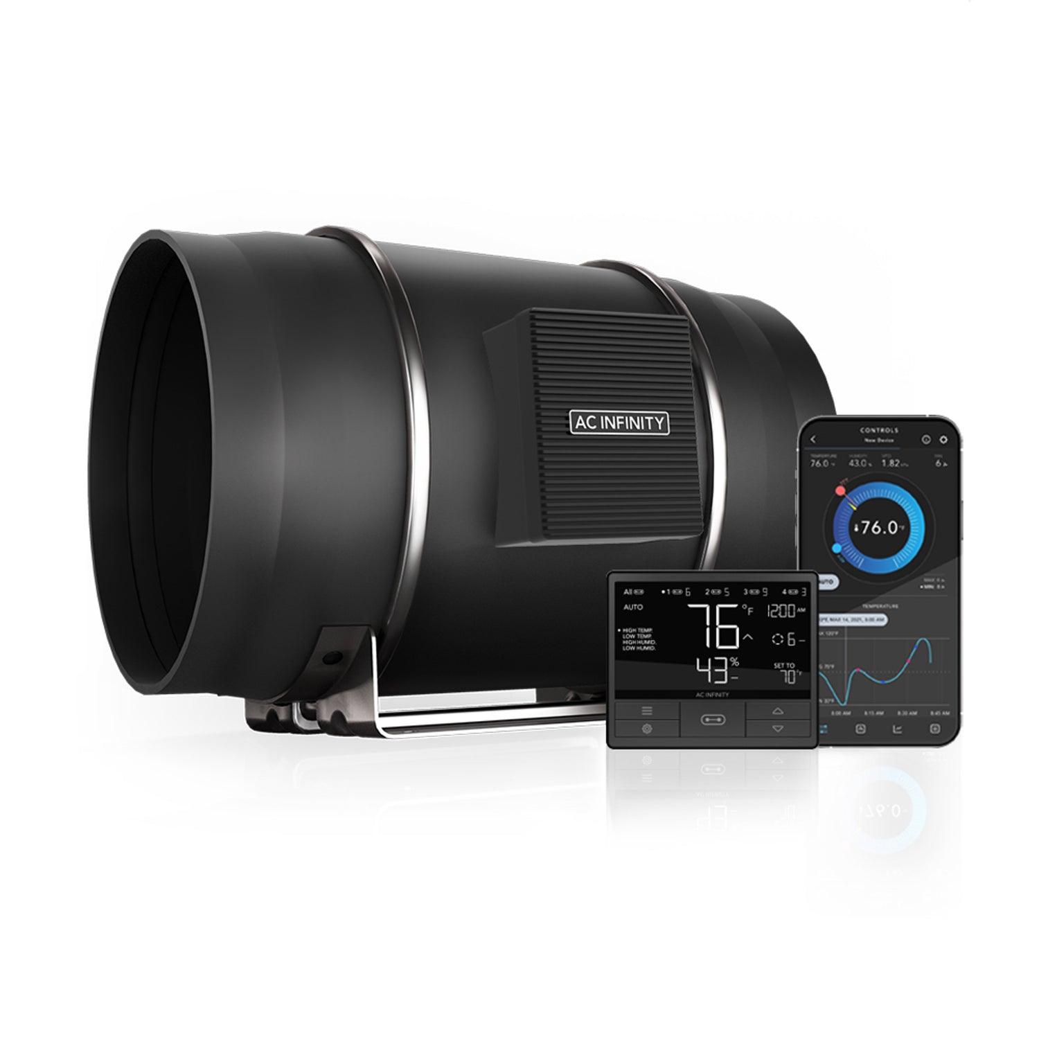 Cloudline T10 kanalvifte med smart kontroller 250 mm