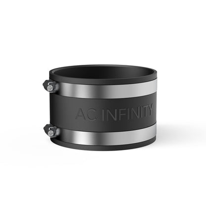 Støyreduserende kanalkobling 100 mm, med rustfri stålklemmer