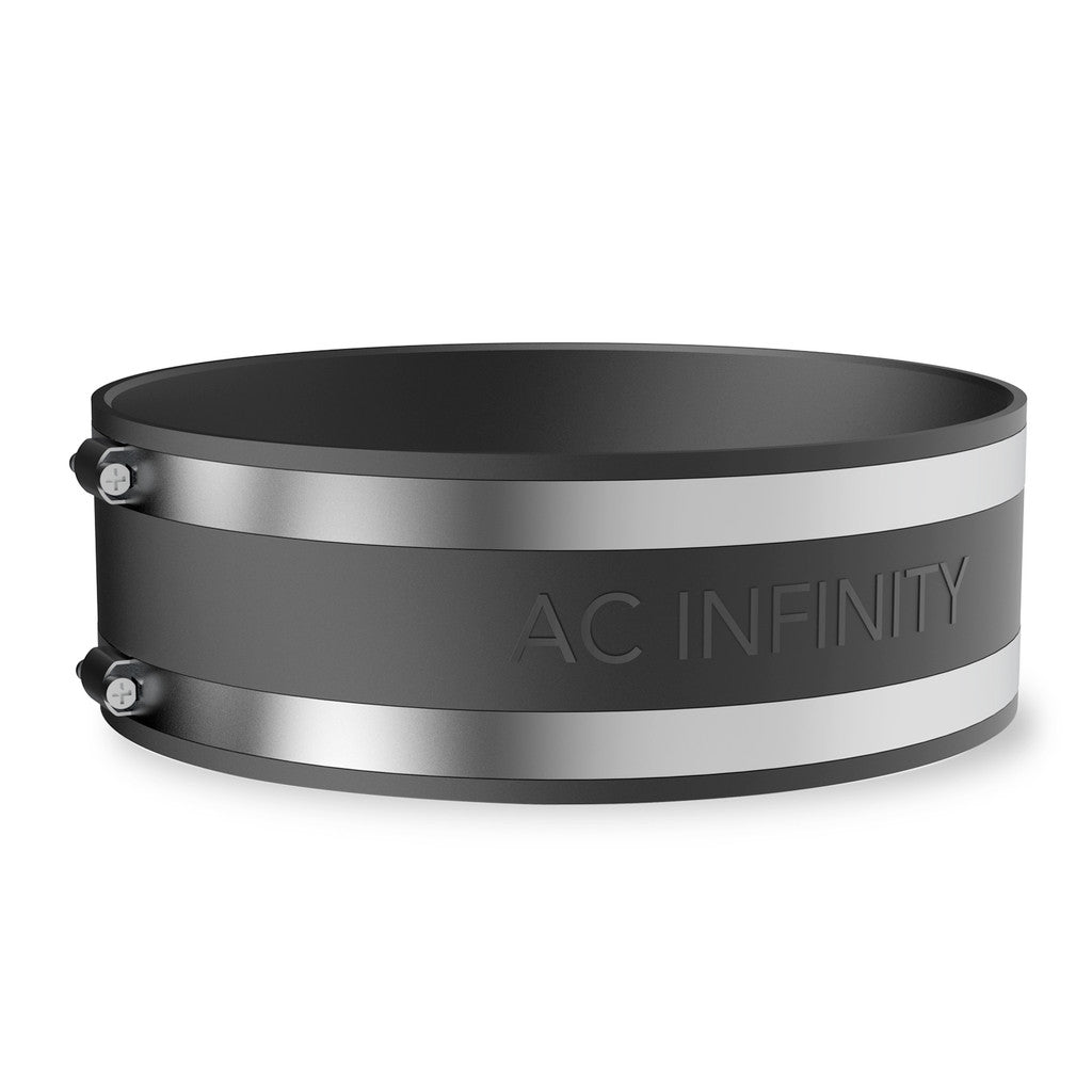 Støyreduserende kanalkobling 200 mm, med rustfri stålklemmer