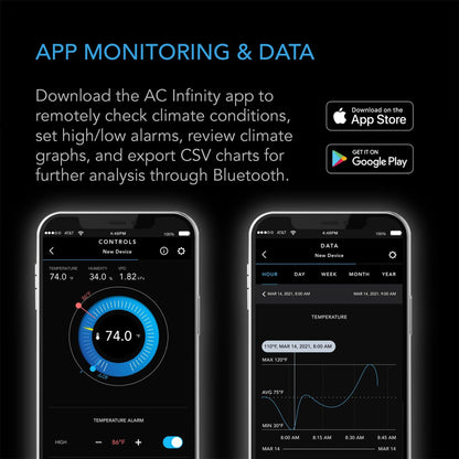 Cloudcom B1 Smart thermo-hygrometer med data app - smartvekst.no