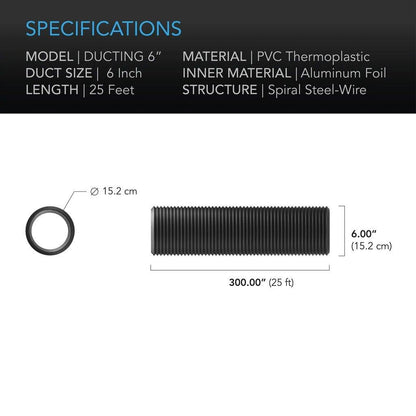 Ventilasjonsslange 150 mm  L-7.5 m - smartvekst.no